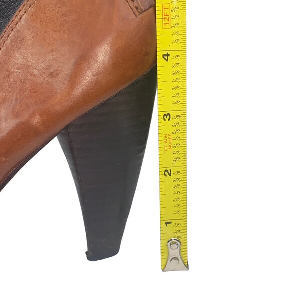 Frye Mikaela Women's Stretch Two Tone Black Brown Ankle Boots Size US 7 - Picture 11 of 13